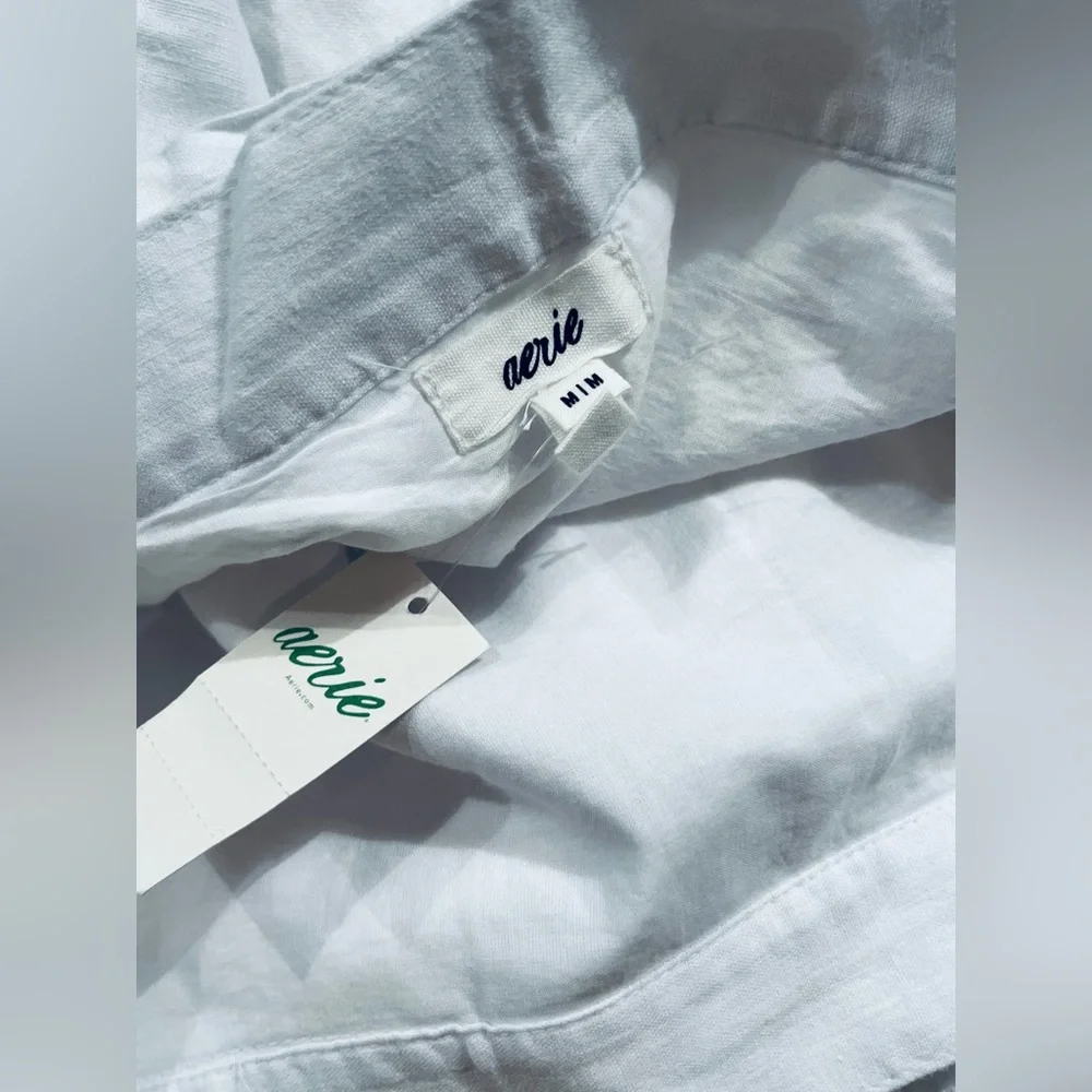 NWT Aerie Linen Blend Wrap Mini Skirt